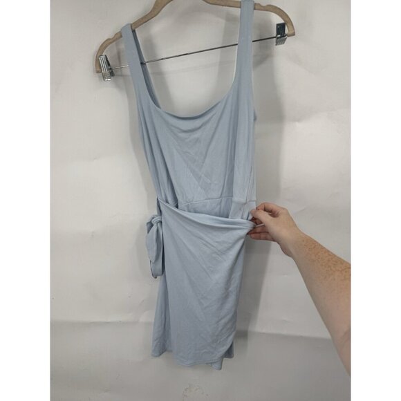 Wilfred Saturn Mini Wrap Dress Women Small Light Blue Preppy Contemporary - Picture 10 of 11